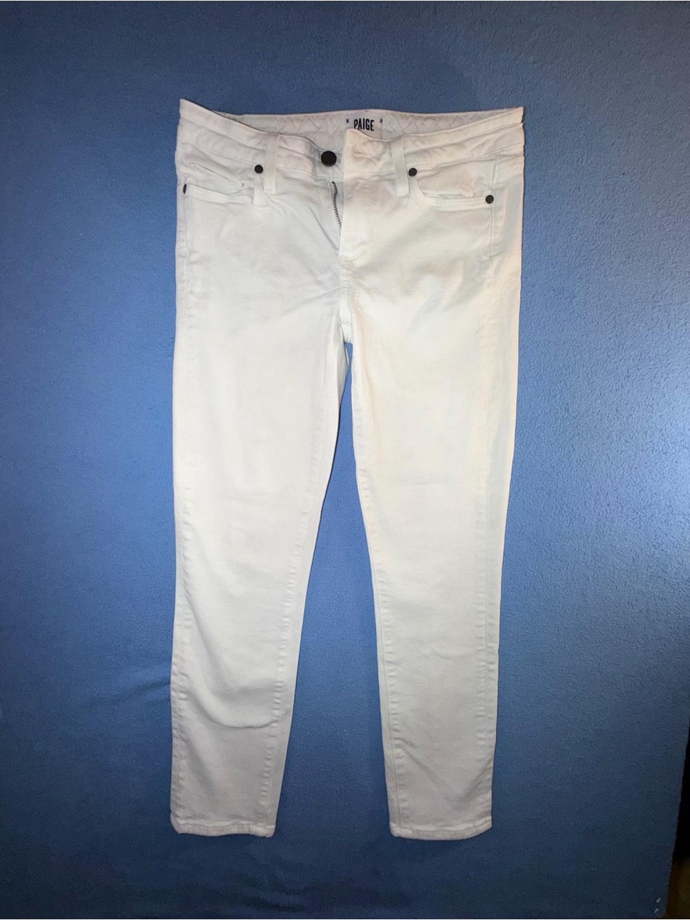 PAIGE White Denim Jeans with Branded Waist Label Size 29
